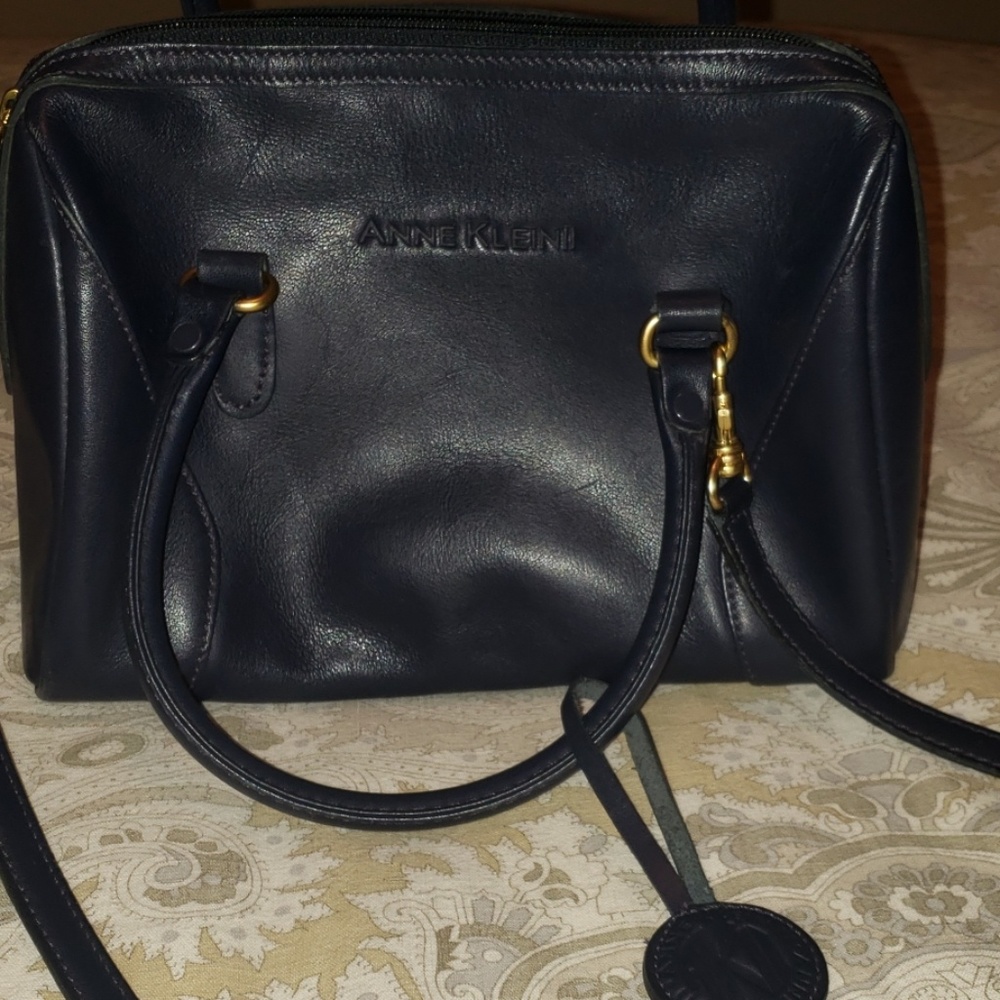 Anne Klein II Navy Blue Handbag Crossbody Free w/min purchase!